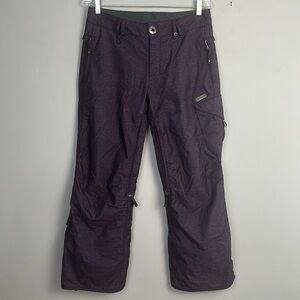 686 Snowboard Ski Pants Mannual Sterling Multi Pocket XS Purple Insulated Winter